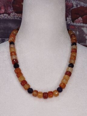 Jay King Carnelian/Amethyst Gemstone Necklace